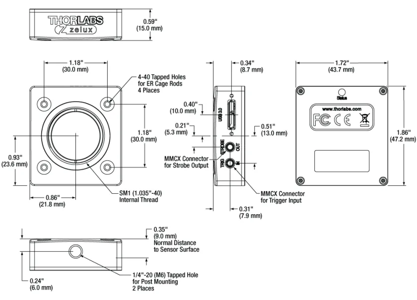Thorlabs CMOS Color Camera - CS165CU | MEETOPTICS