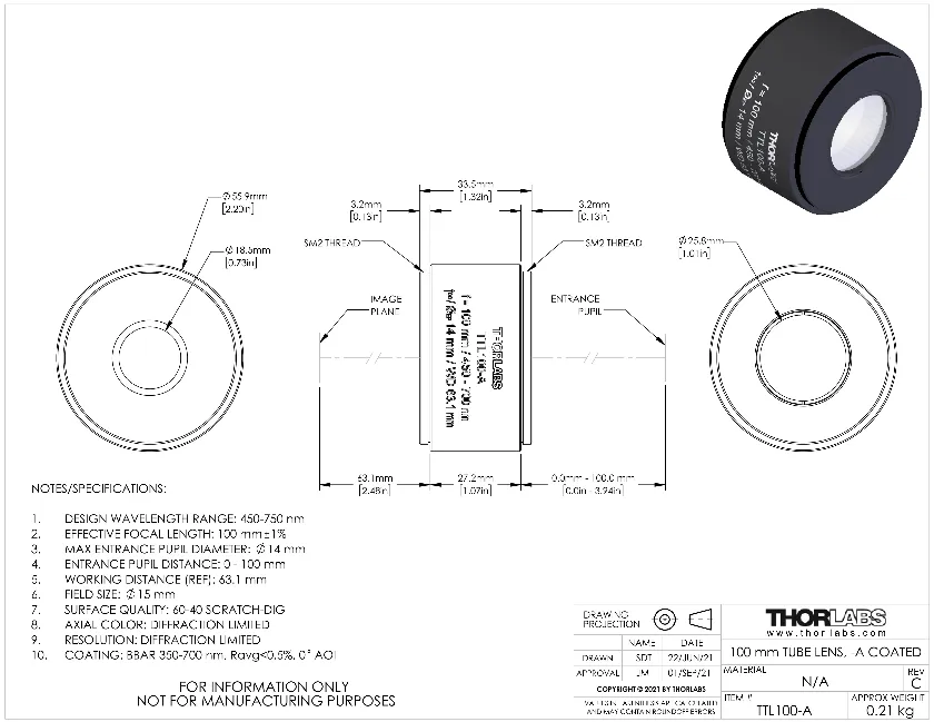 Tube Lens Example MEETOPTICS | Search & Compare Quality Optics